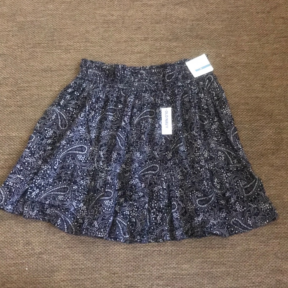 Black White Paisley Skirts